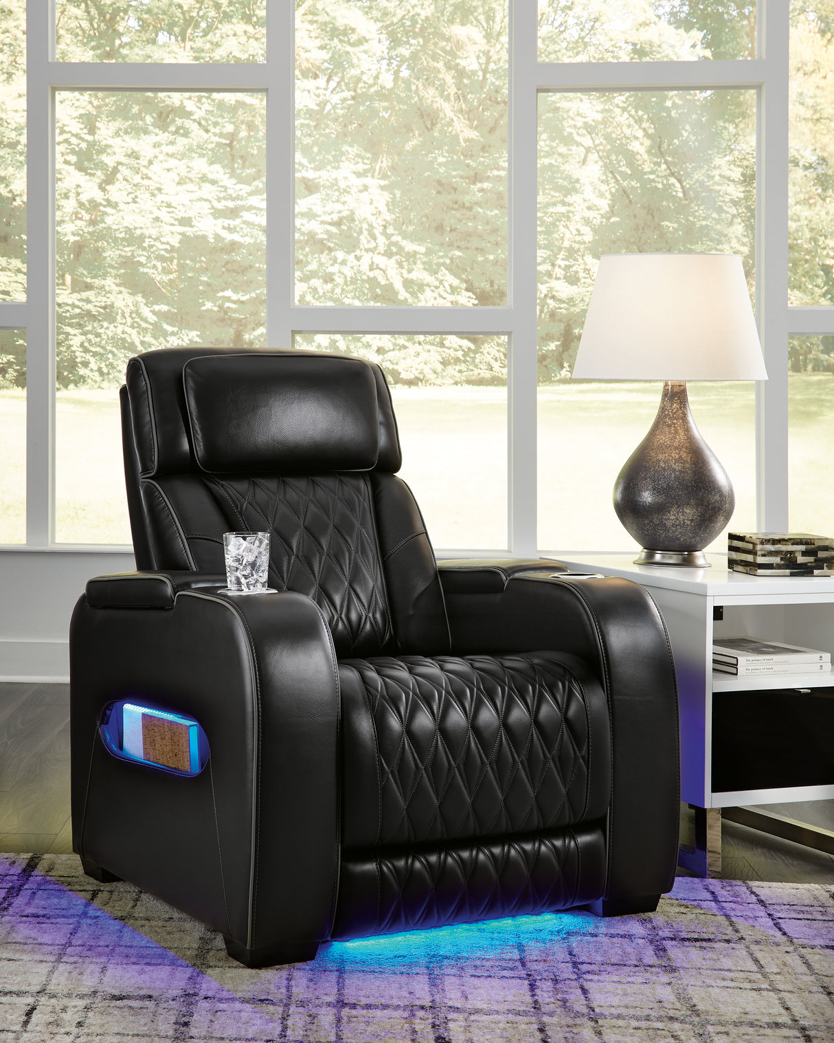 Furniture City Slidell - Ashley Furniture - Boyington Living Room - PWR Recliner/ADJ Headrest / Black - U2710613