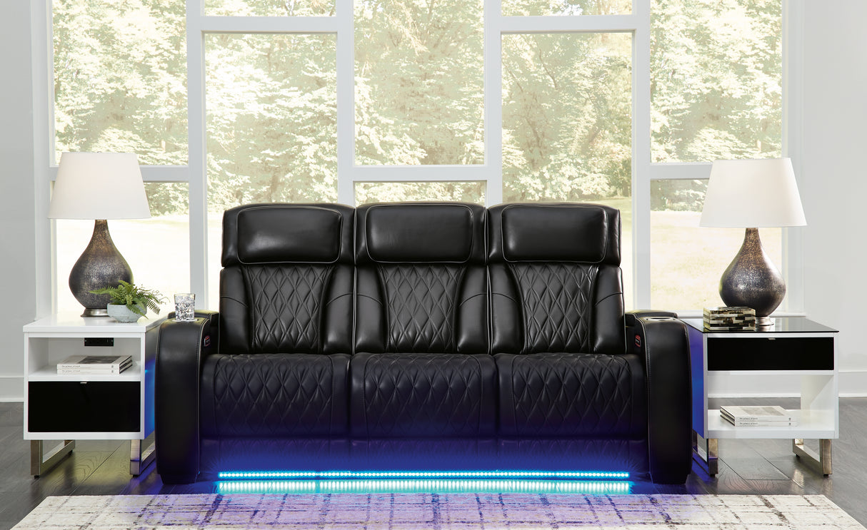 Furniture City Slidell - Ashley Furniture - Boyington Living Room - PWR REC Sofa with ADJ Headrest / Black - U2710615