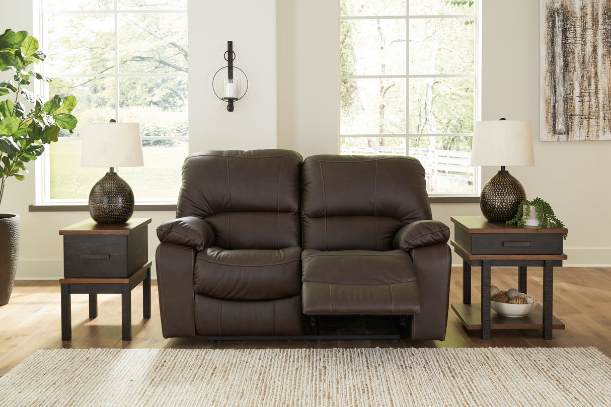 Furniture City Slidell - Ashley Furniture - Leesworth Living Room - Reclining Power Loveseat / Dark Brown - U4380874