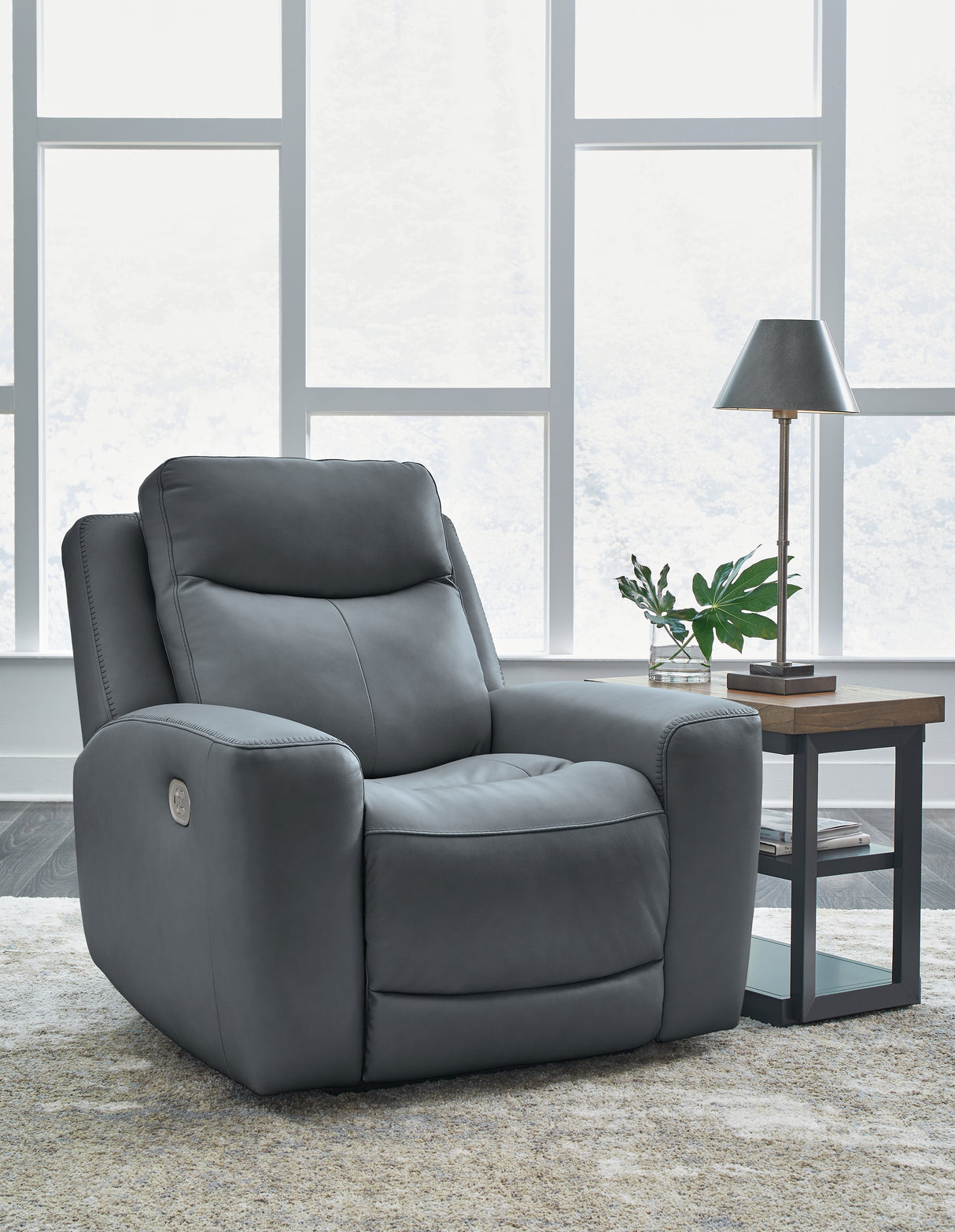 Furniture City Slidell - Ashley Furniture - Mindanao Living Room - PWR Recliner/ADJ Headrest / Steel - U5950413