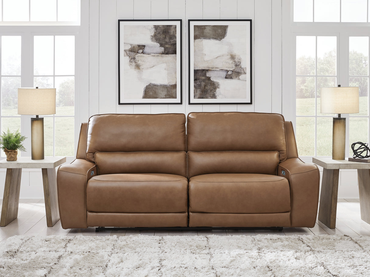 Furniture City Slidell - Ashley Furniture - DeepWakes Living Room - 2 Seat PWR REC Sofa ADJ HDREST / Caramel - PCU6260647