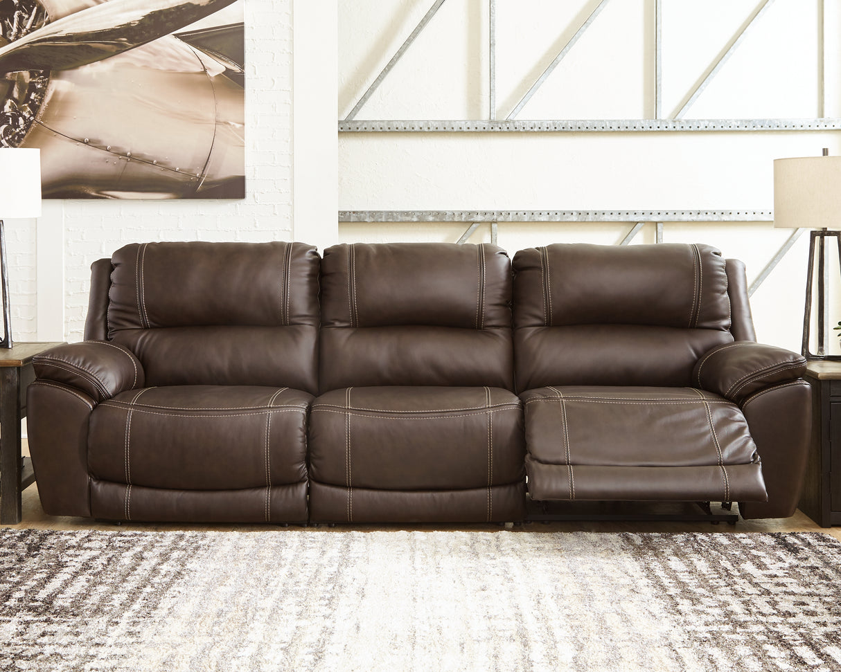Furniture City Slidell - Ashley Furniture - Dunleith Sectional - 3-Piece Power Reclining Sofa / Chocolate - U71604S5
