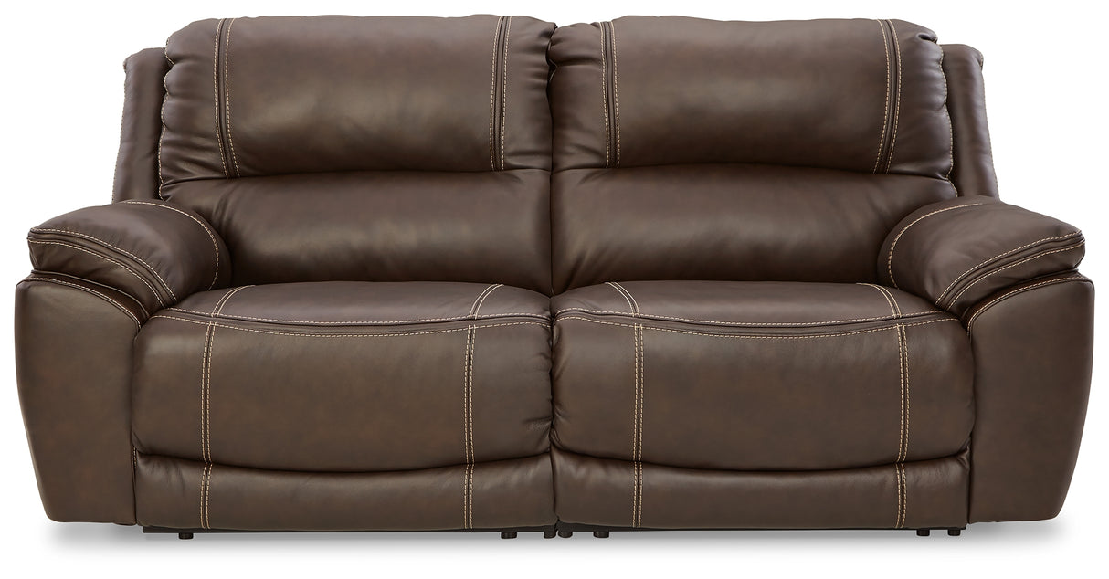 Furniture City Slidell - Ashley Furniture - Dunleith Sectional - 2-Piece Power Reclining Sectional Loveseat / Chocolate - U71604S3