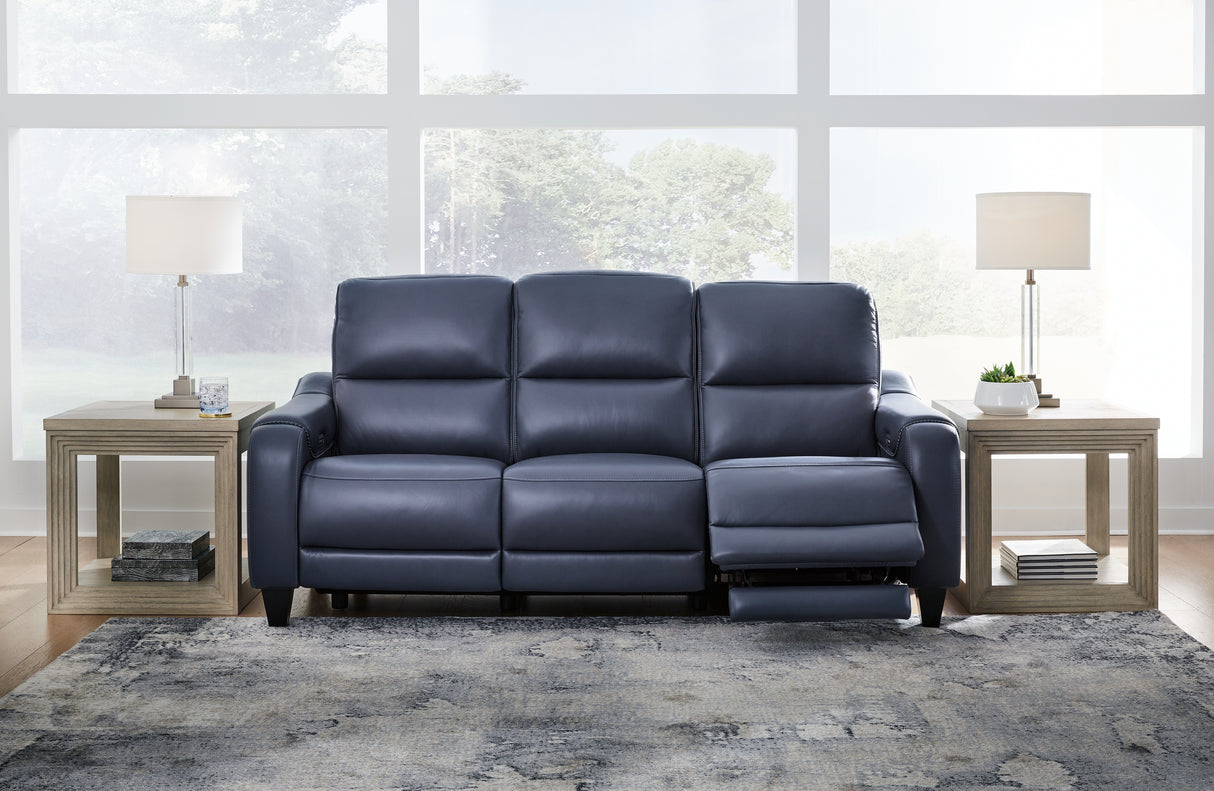 Furniture City Slidell - Ashley Furniture - Mercomatic Living Room - PWR REC Sofa with ADJ Headrest / Ocean - U7531115