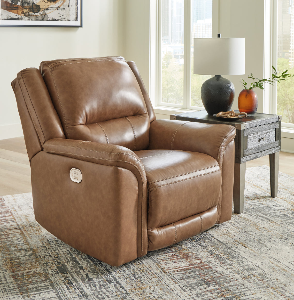 Furniture City Slidell - Ashley Furniture - Trasimeno Living Room - 2 Seat PWR REC Sofa ADJ HDREST / Caramel - U8281547
