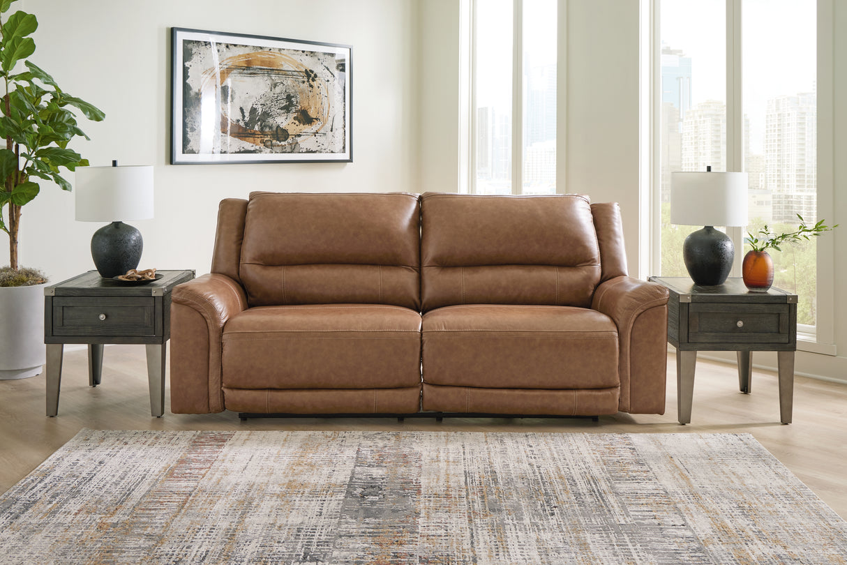 Furniture City Slidell - Ashley Furniture - Trasimeno Living Room - 2 Seat PWR REC Sofa ADJ HDREST / Caramel - U8281547