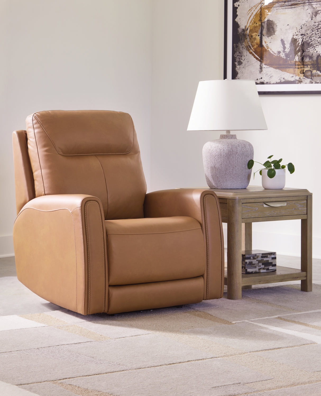 Furniture City Slidell - Ashley Furniture - Tryanny Living Room - PWR Recliner/ADJ Headrest / Butterscotch - U9370413