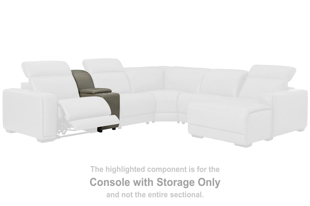 Furniture City Slidell - Ashley Furniture - Correze Sectional - Console with Storage / Gray - U9420257