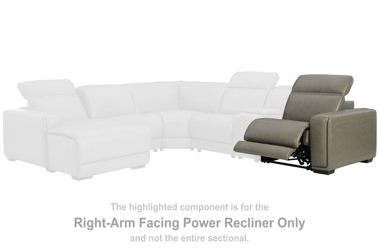 Furniture City Slidell - Ashley Furniture - Correze Sectional - RAF Zero Wall Power Recliner / Gray - U9420262