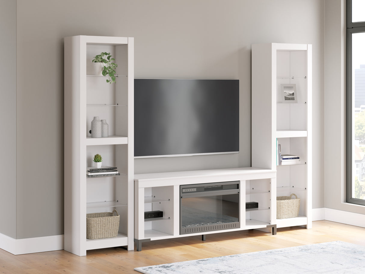 Furniture City Slidell - Ashley Furniture - Brollevi Entertainment Center - 3-Piece Entertainment Center / White - W2722W1