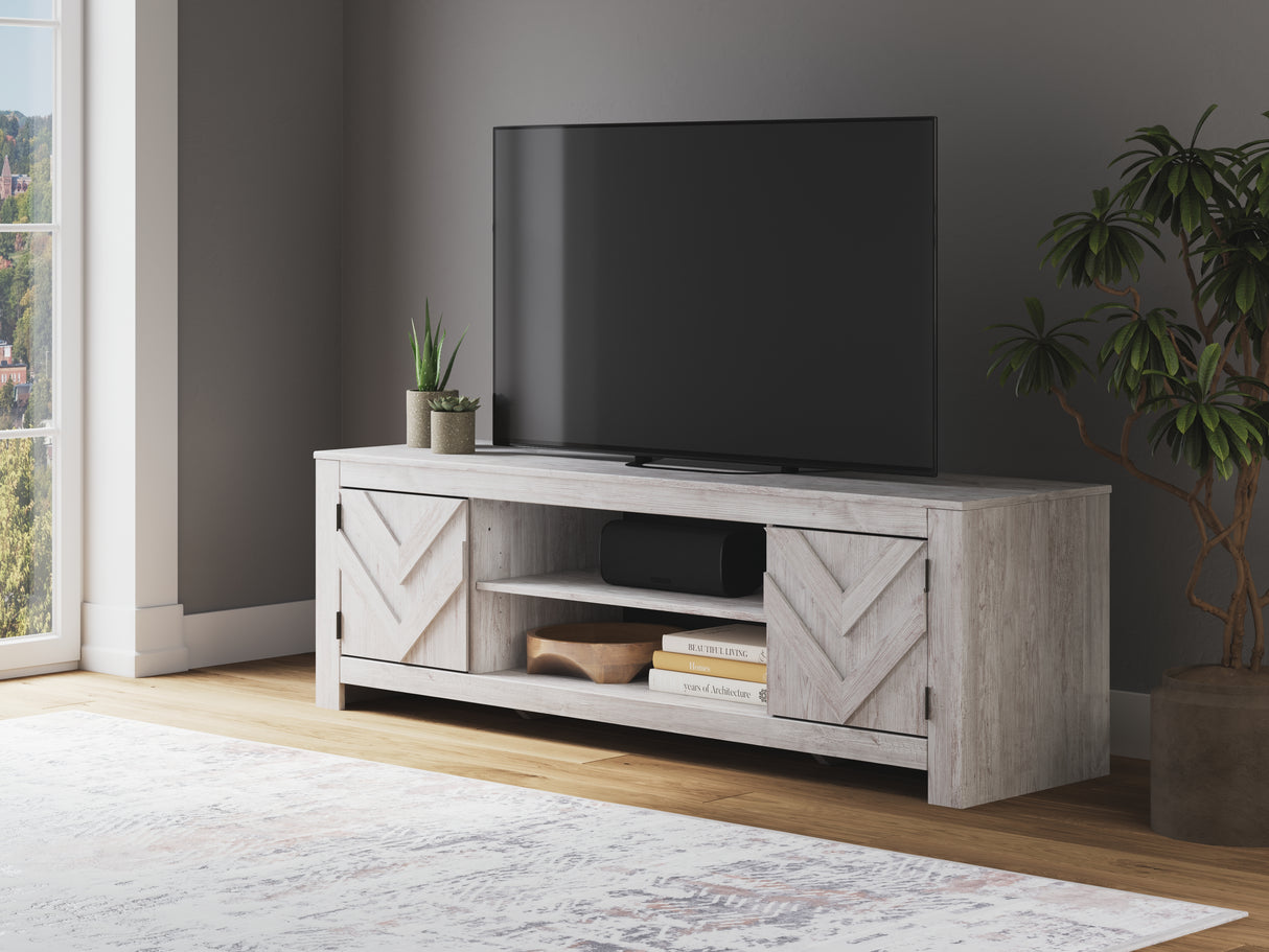 Furniture City Slidell - Ashley Furniture - Cayboni TV Stand - 71" / Whitewash - W3788-68
