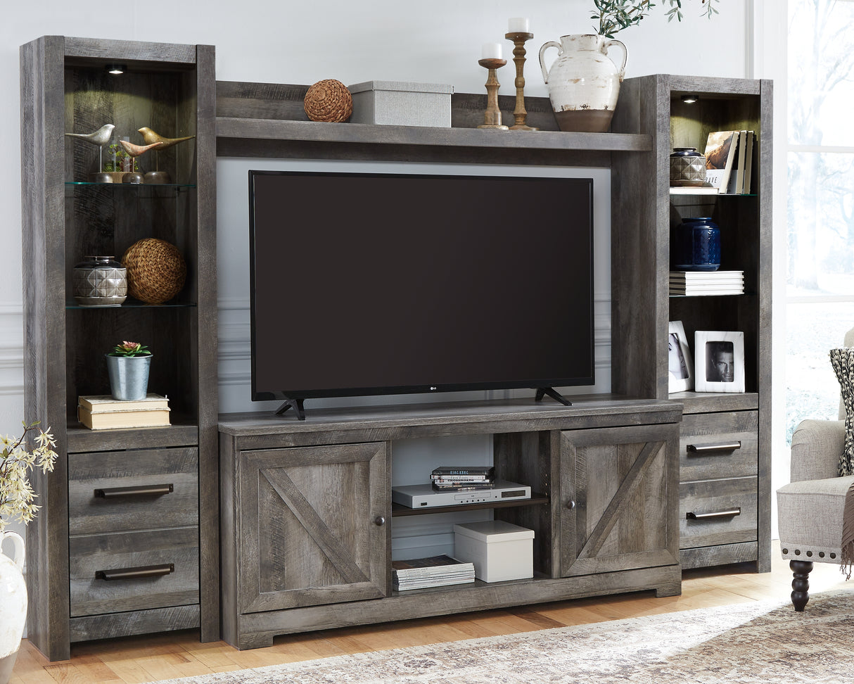 Furniture City Slidell - Ashley Furniture - Wynnlow Entertainment Center - 4-Piece Entertainment Center / Gray - W440W2