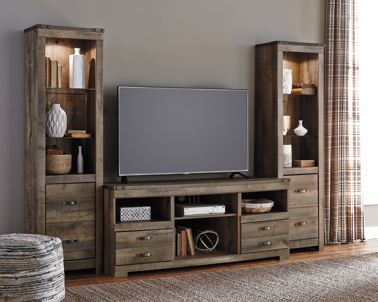 Furniture City Slidell - Ashley Furniture - Trinell 3-Piece Entertainment Center - 3-Piece Entertainment Center / Brown - W446W18