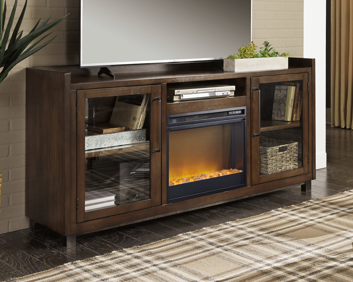 Furniture City Slidell - Ashley Furniture - Starmore 70" TV Stand with Electric Fireplace - 70" TV Stand with Electric Fireplace / Brown - W633W4