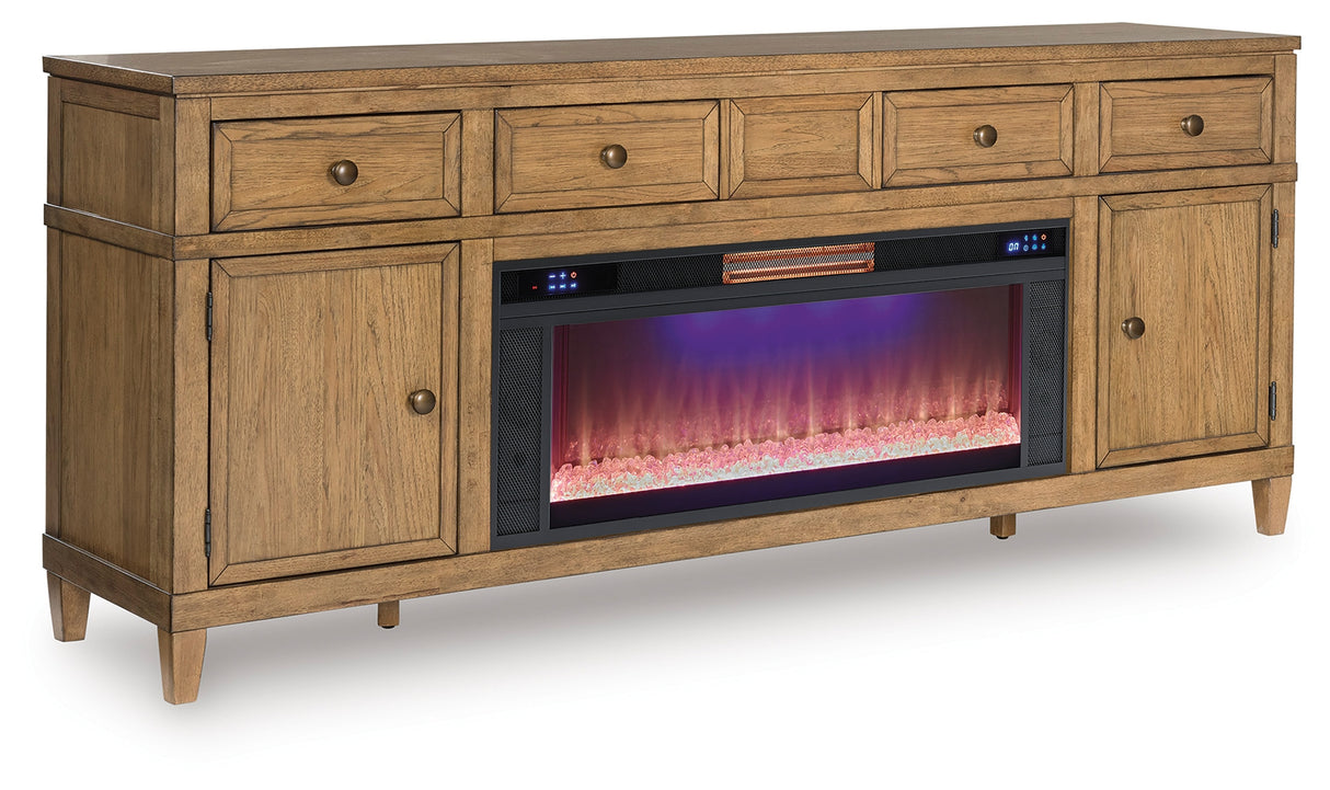 Sharlance 81" TV Stand with Electric Fireplace
