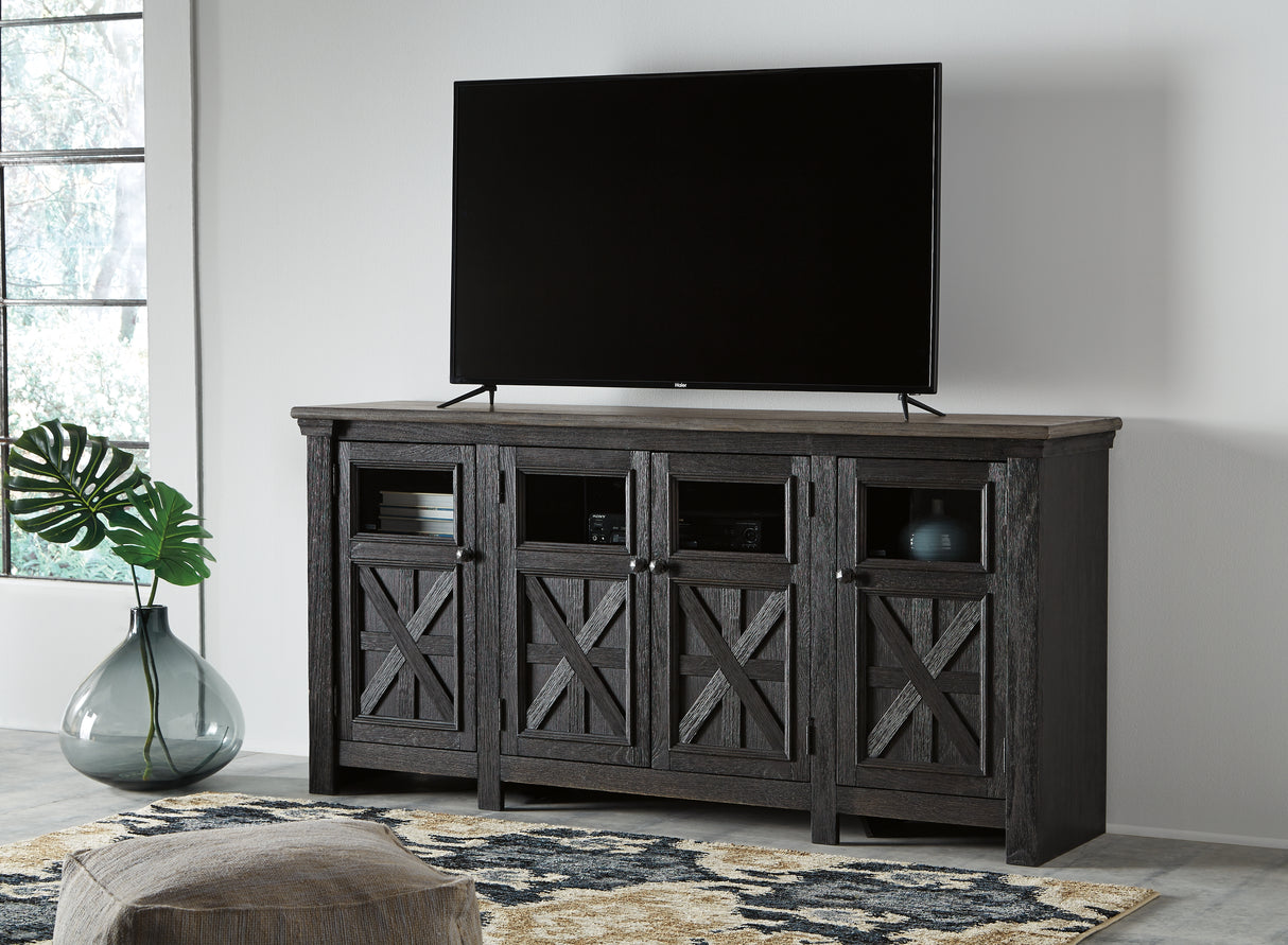 Furniture City Slidell - Ashley Furniture - Tyler Creek 74" TV Stand - 74" / Black/Gray - W736-68