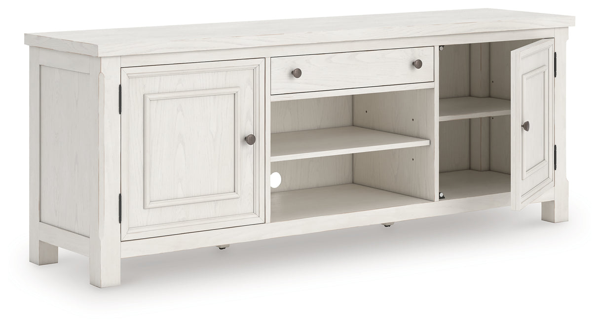 Furniture City Slidell - Ashley Furniture - Robbinsdale 72" TV Stand - 72" / Antique White - W742-68