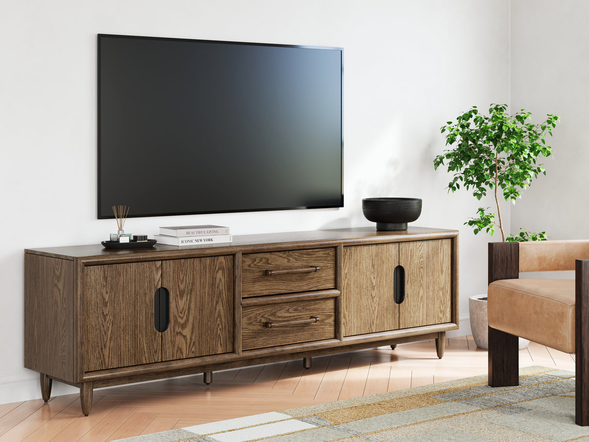Furniture City Slidell - Ashley Furniture - Roanhowe 85" TV Stand - 85" / Brown - W769-68