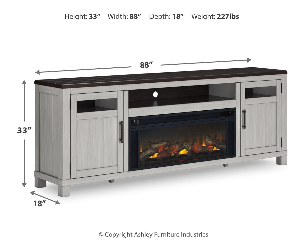 Darborn 88" TV Stand with Electric Fireplace