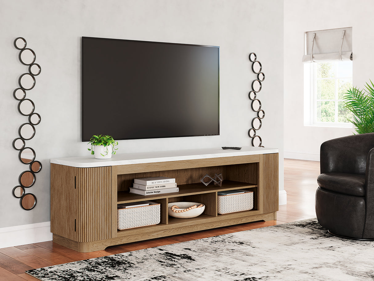 Furniture City Slidell - Ashley Furniture - Camdill 80" TV Stand - 80" / Light Brown - W808-68