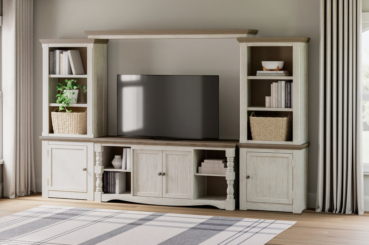 Furniture City Slidell - Ashley Furniture - Havalance Entertainment Center - 4-Piece Entertainment Center / Two-tone - W814W1