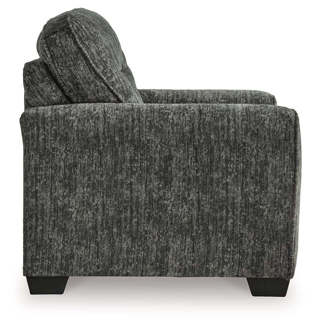 Lonoke - 2 Pc. - Chair And A Half, Ottoman - Gunmetal