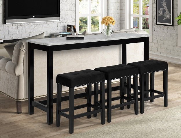 LENNON CONSOLE TABLE + 3 STOOLS