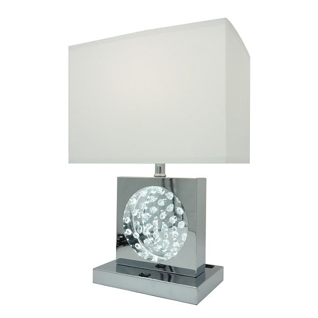 TABLE LAMP CHROME-LED ACCENT