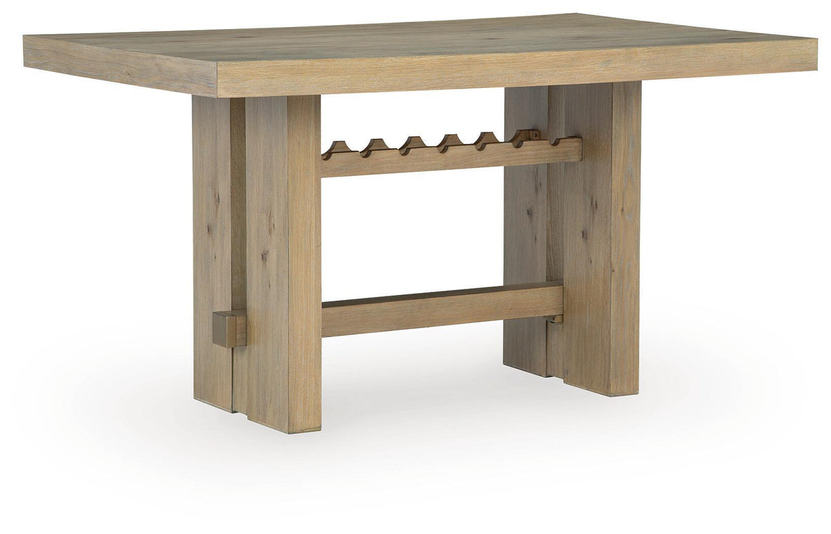 Lasinger - 5 Pc. - Counter Height Dining Table And 4 Barstools - Light Brown