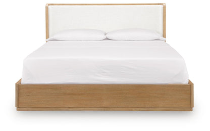 Pamaria - King Upholstered Bed - Light Brown