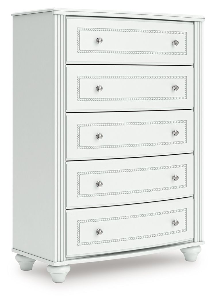 Kozlani - Five Drawer Chest - White
