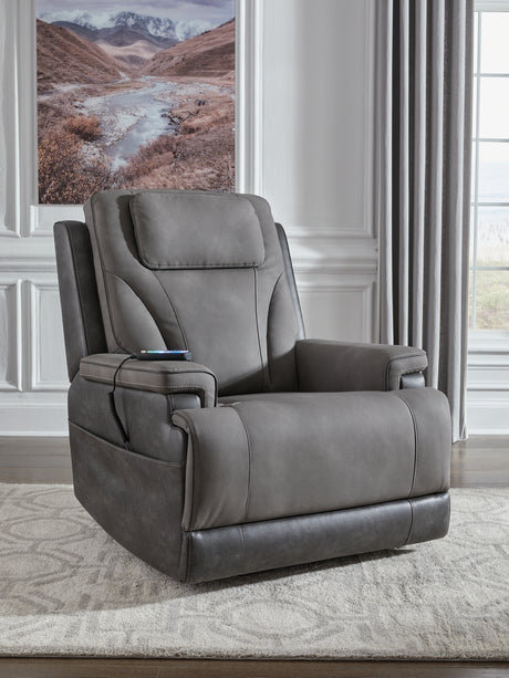 Furniture City Slidell - Ashley Furniture - 4Z-Peaceful Pause Living Room - Power Lift Recliner / Slate - PC1210412