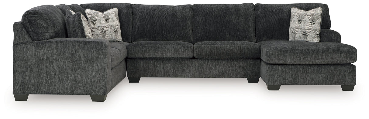 Furniture City Slidell - Ashley Furniture - Hollyview Sectional - LAF 3-Piece Sectional with Chaise / Shadow - 15205S1