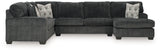 Furniture City Slidell - Ashley Furniture - Hollyview Sectional - LAF 3-Piece Sectional with Chaise / Shadow - 15205S1