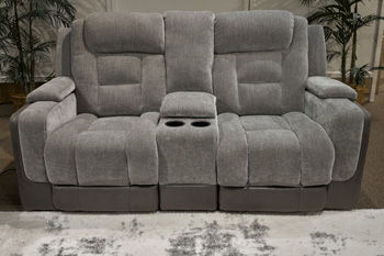 Mixed Motion - Power Reclining Loveseat With Console / Adjustable Headrest