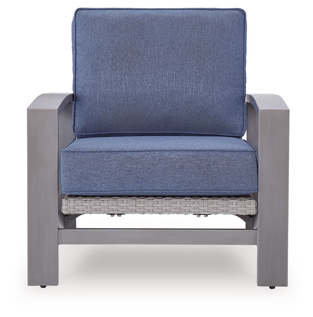 Half Moon Beach - Spring Lounge Chair - Blue / Gray