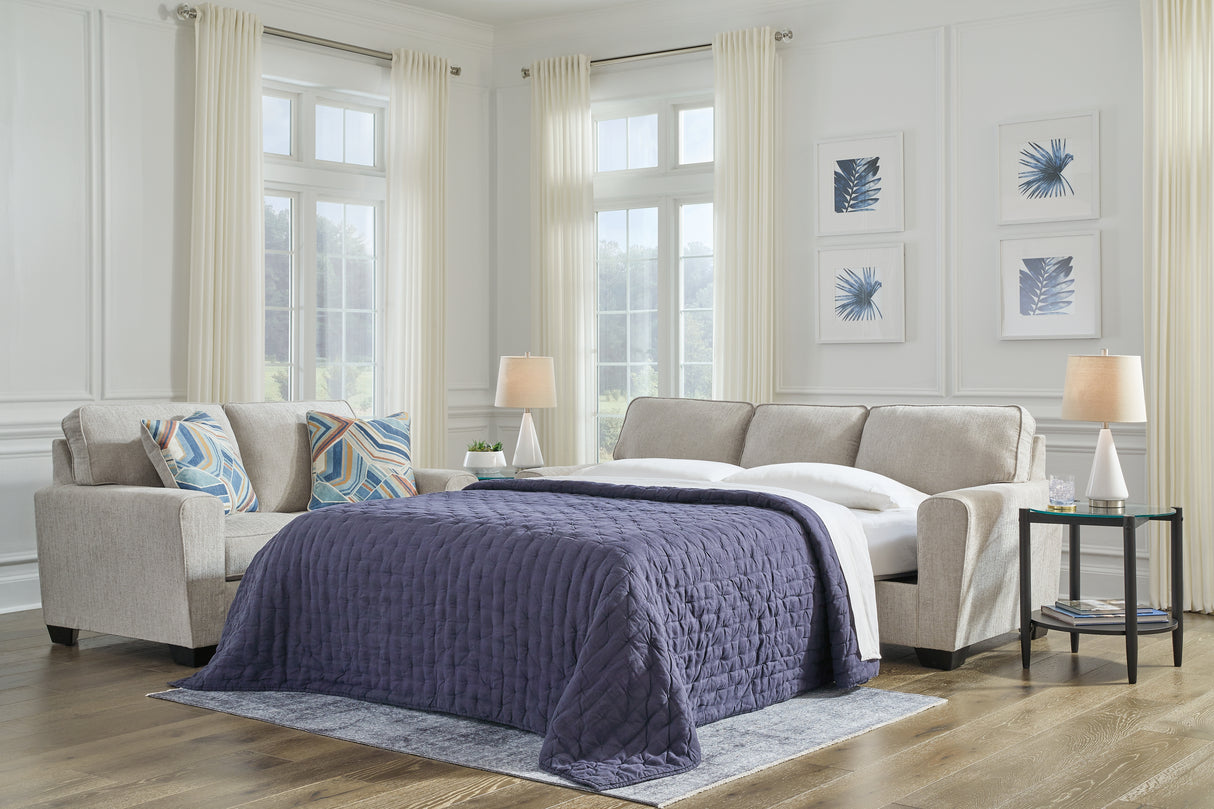 Furniture City Slidell - Ashley Furniture - Cashton Living Room - Queen Sofa Sleeper / Ice - 4060639