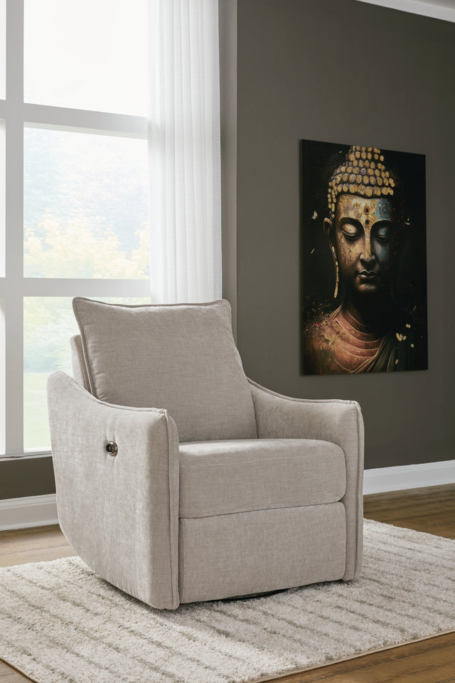 Furniture City Slidell - Ashley Furniture - McBurg Living Room - Swivel Power Recliner / Taupe - 4480228