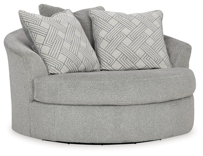 Casselbury - Oversized Swivel Accent Chair - Cement