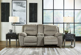 Furniture City Slidell - Ashley Furniture - Next-Gen Gaucho Living Room - DBL Rec Loveseat w/Console / Putty - 5420394