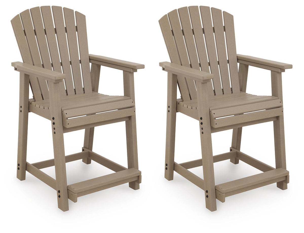 Seacliff Beach - Barstool (Set of 2) - Medium Brown