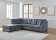 Furniture City Slidell - Ashley Furniture - Marleton Sectional - 2-Piece Sleeper Sectional with Chaise / Gray - 55305S4