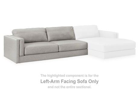 Furniture City Slidell - Ashley Furniture - Amiata Sectional - LAF 2-Piece Sectional with Chaise / Glacier - 57404S2