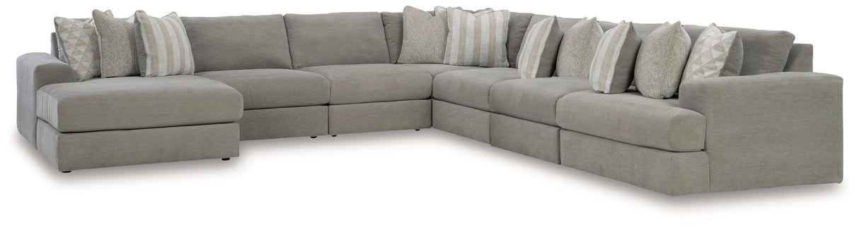Furniture City Slidell - Ashley Furniture - Avaliyah Sectional - RAF 7-Piece Sectional with Chaise / Ash - 58103S9