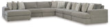 Furniture City Slidell - Ashley Furniture - Avaliyah Sectional - RAF 7-Piece Sectional with Chaise / Ash - 58103S9