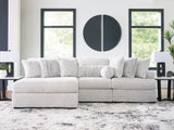 Furniture City Slidell - Ashley Furniture - Cuddle Plush Sectional - 3-Piece Sectional with Chaise / Arctic - PC59106S7