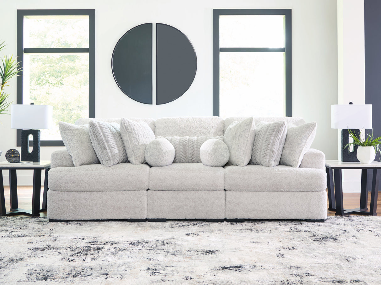 Furniture City Slidell - Ashley Furniture - Cuddle Plush Sectional - RAF 3-Piece Sectional / Arctic - PC59106S5