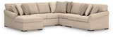 Furniture City Slidell - Ashley Furniture - LadyMae Sectional - RAF 4-Piece Sectional with Chaise / Twill - 59404S7