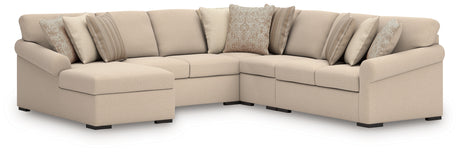 Furniture City Slidell - Ashley Furniture - LadyMae Sectional - RAF 4-Piece Sectional with Chaise / Twill - 59404S7