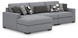 Furniture City Slidell - Ashley Furniture - Bealton Sectional - RAF 3-Piece Sectional with Chaise / Salt and Pepper - 61305S4